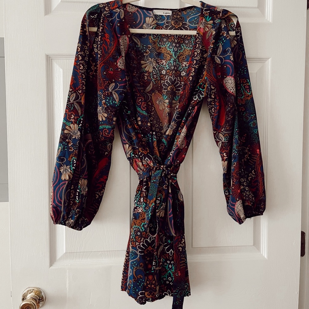 A. Gain | Paisley Romper | Fits Like M/L